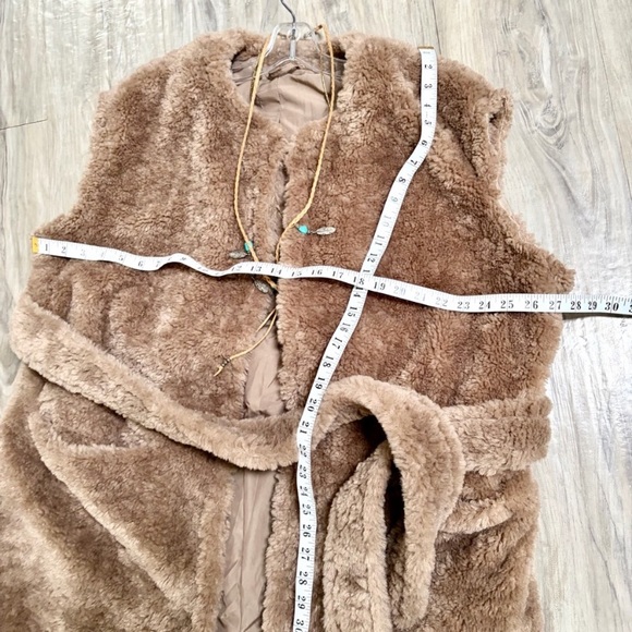 Chalet duster sleeveless TEDDY jacket w farmhouse equestrian country cabin vibe - Picture 10 of 10